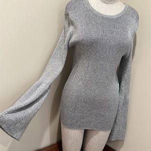 Who What Wear ribbed bell sleeve sweater